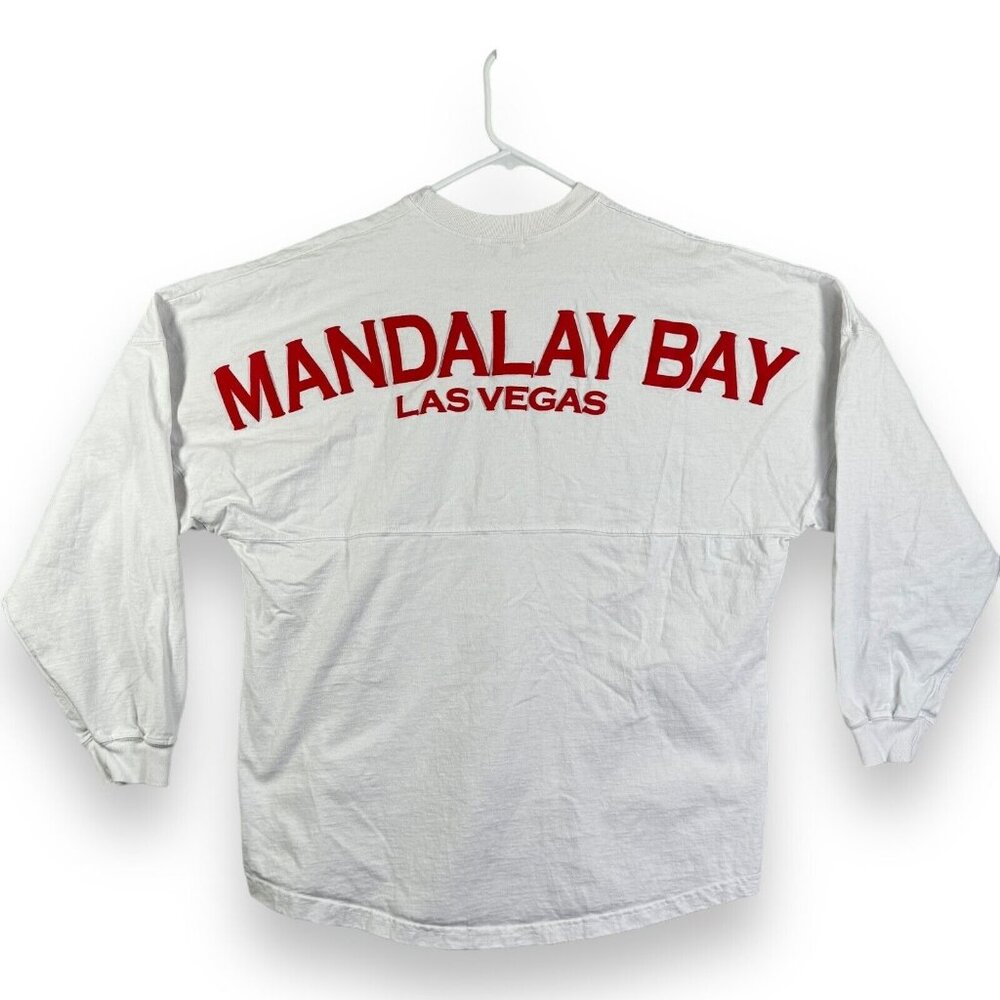Vintage Mandalay Bay Shirt Men's Large Long Sleeve Spell Out Casino Las Vegas
